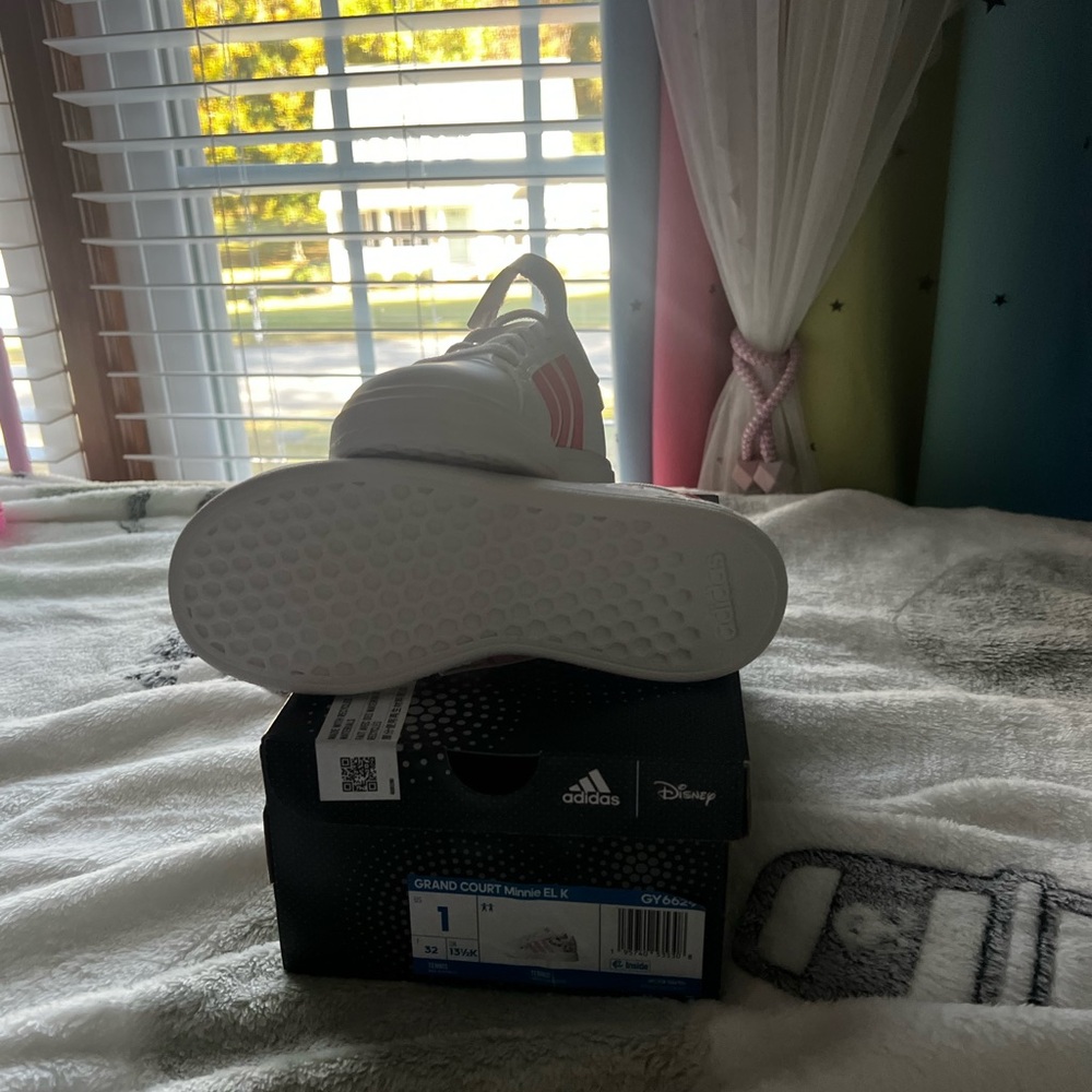 Adidas Kids White and Red Shoes
